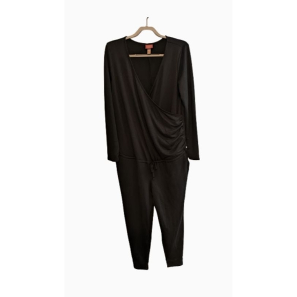 Maternity Black Long Sleeve Jumpsuit - Picture 1 of 6